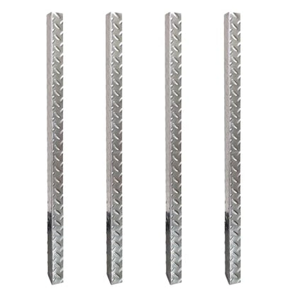 Diamond Plate Angle, Stainless Steel Corner Guard 2 x 2 x 48 inch, Metal Stair Nosing, Wall Trim, Pack of 4(Outside Corner)