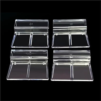 50 Pcs Rimless Aquarium Glass Cover Supports – Acrylic Bracket Clips for Fish Tank Lid(A2) - size: A2