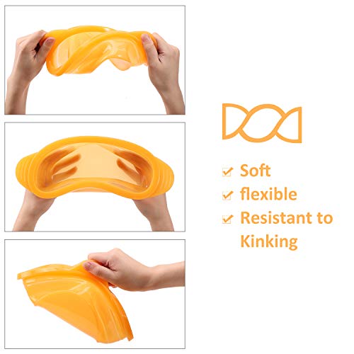 Microwave Steamer Cooker Collapsible Bowl-Silicone Steamer Cookware with Handle Lid for Vegetables Fish Prep Meal Food with Removable Rack BPA Free, Easy to Store, Freezer & Dishwasher Safe, Orange