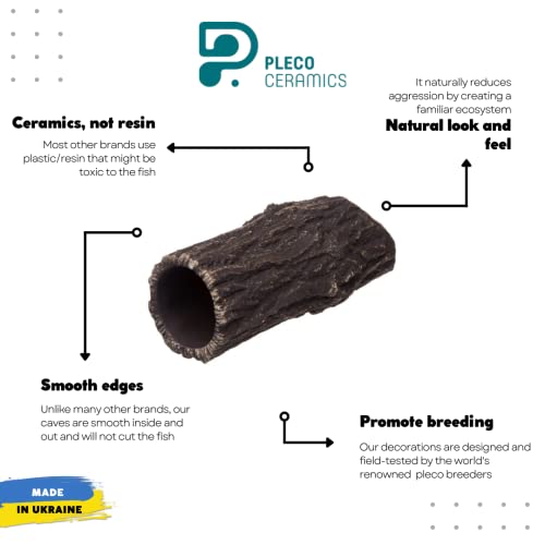 Pleco Cave Natural Breeding Ceramic Decorations Fish Tank Aquarium Medium Size (1 pcs)