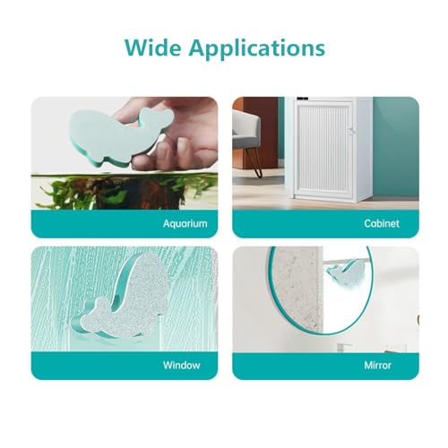 Fish Tank Cleaning Scrubber Set, Double Sided Non Scratch Pad Tools, Aquarium Glass Cleaner Kit, Home Cleaning Use, Kitchen Bathroom Sink Mirror Care, Corner Maintenance Accessory