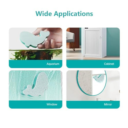 Fish Tank Cleaning Scrubber Set, Double Sided Non Scratch Pad Tools, Aquarium Glass Cleaner Kit, Home Cleaning Use, Kitchen Bathroom Sink Mirror Care, Corner Maintenance Accessory