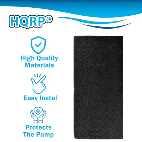 HQRP Cut to fit Activated Carbon Filter Media Pad 18x10 for Aquariums, Terrariums, Hydroponic Systems and Pond, Compatible with Deep Blue Professional ADB41002 Carbon Pad Replacement