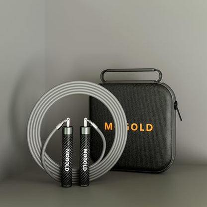 Weighted Jump Rope, 1LB - 3 Pre-Sized Lengths (M/L/XL) for Perfect Fit, No Adjustment Needed! Ergonomic Faux Leather Handle for HIIT, Strength, Cardio & Fat Burn - size: L - 9'0(User Height 5'7.5" - 6')