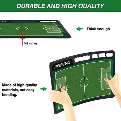 Soccer Dry Erase Coaching Board for Coaches Lineup Board with Marker