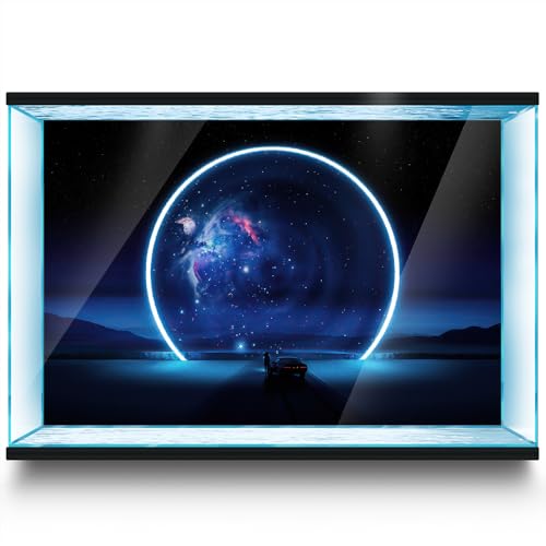 Aquarium Background Stickers - Black Hole Space - Fish Tank Reptile Terrarium Decor Poster (75 x 50 cm / (29.5 x 19.6 inches))