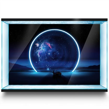 Aquarium Background Stickers - Black Hole Space - Fish Tank Reptile Terrarium Decor Poster (75 x 50 cm / (29.5 x 19.6 inches))