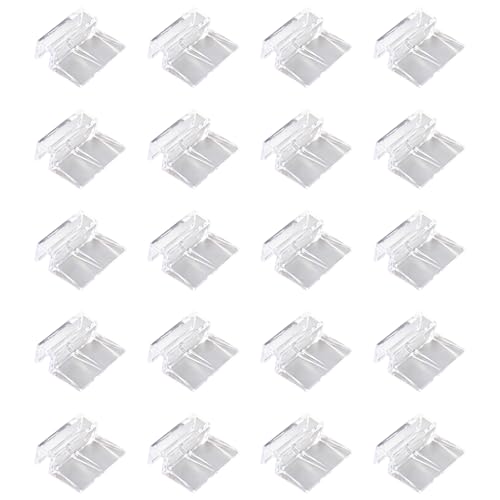 20PCS Transparent Acrylic Fish Tank Cover Clips 5mm Rimless Aquarium Glass Lid Fasteners Universal Accessories for Planted Tank Bracket
