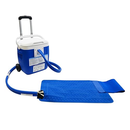 Polar Active Ice 3.0 Cold Therapy Ice Machine System w/Programmable Timer, Extended Coverage Back, Hip and Limb Compression Pad, 16 Quart Cooler, Quiet Pump, Strong Cryotherapy Pain Relief Treatment - style: Extended Back, Hip & Limb