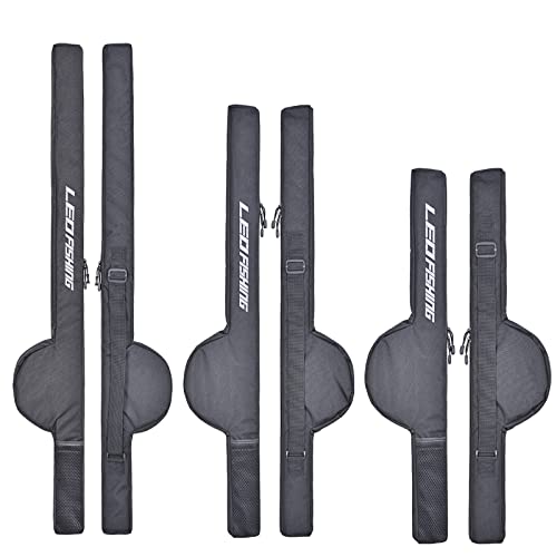 LEOFISHING Portable Fishing Rod Case Folding Fishing Pole Bag Fishing Pole Tackle Protective Cover Case Fishing Spinning Rod Bag Special Design for Fishing Poles with Reels 3 Size (Medium) - size: Medium-106cm/41.7in