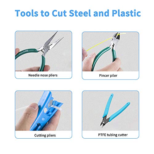 Creality 3D Printer Tool Kit with Case 35Pcs with Cleaners Filament Slicer Print Head Wrench Extruder Nozzles SD Card Reader Starter 3D Printer Accessories ABS Storage Box Tool Set