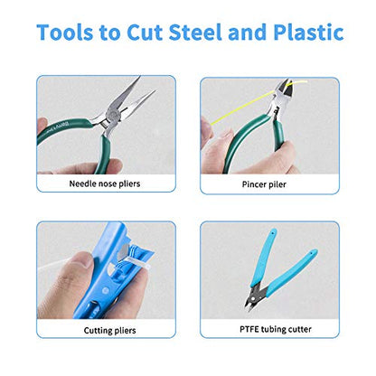 Creality 3D Printer Tool Kit with Case 35Pcs with Cleaners Filament Slicer Print Head Wrench Extruder Nozzles SD Card Reader Starter 3D Printer Accessories ABS Storage Box Tool Set