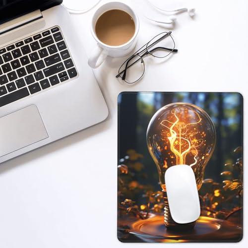Mouse Pad Washable Mousepad with Non-Slip Rubber Base Light Bulb Mouses Mat for Laptop Desk Pad Gaming Mousepad for Office Computer Home 10x12Inch - color: Light Bulb