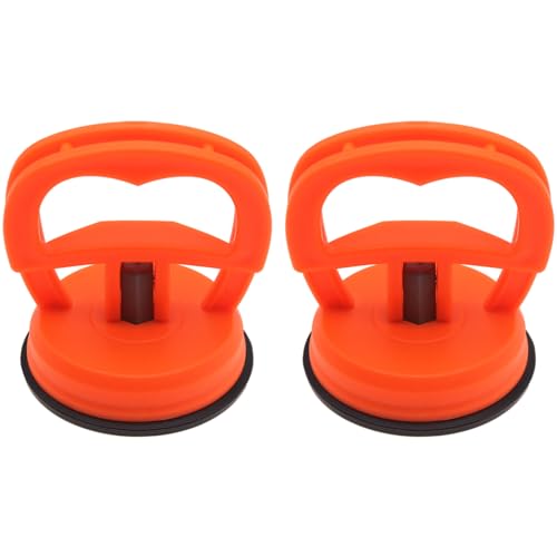 2PCS Heavy Duty Suction Cup Small Dent Puller for Car Dent Removal, Tiles, Glass, Screen and Objects Moving(Orange)