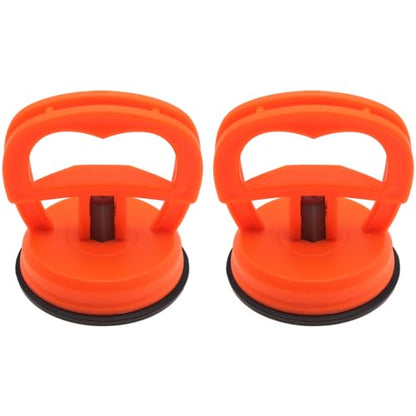 2PCS Heavy Duty Suction Cup Small Dent Puller for Car Dent Removal, Tiles, Glass, Screen and Objects Moving(Orange)