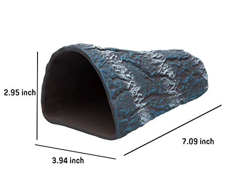 Pleco Cave Cone Breeding Ceramic Decorations Fish Tank Aquarium (Blue) - color: Blue