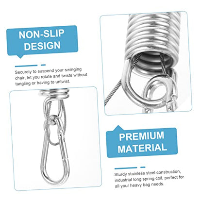1set Hammock Spring Kit for Outdoor Swing Chairs Suspension Set Rotation for Comfortable Swinging Includes Galvanized Spring Hooks