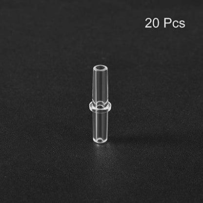 uxcell Aquarium Air Valve Connector Plastic Inline Tubing Straight Valves for 4mm Fish Tank Pond Air Line 20pcs