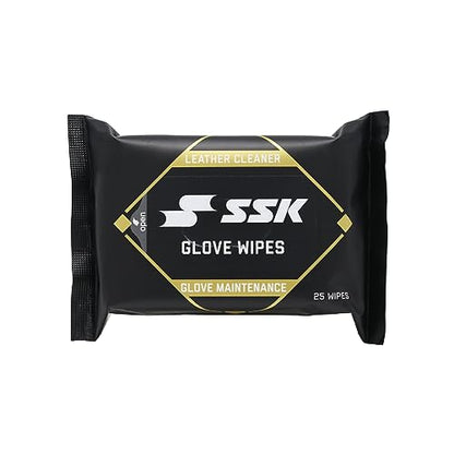 SSK Baseball Glove Wipes - Glove Maintenance Leather Cleaner - style: 25 Wipes - 1 Pack
