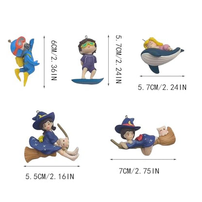 5Pcs Floating Fish Tank Decorations, Cute Little Diver Aquarium Decoration Fish Tank Aquarium Diver Ornament Accessories