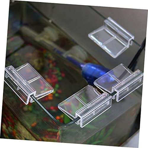 COLLBATH 10pcs Fish Tank Accessory Acrylic Support Bracket Aquarium Rack Cover Holder for Fish Tanks - size: 5.5X5X1.8CM