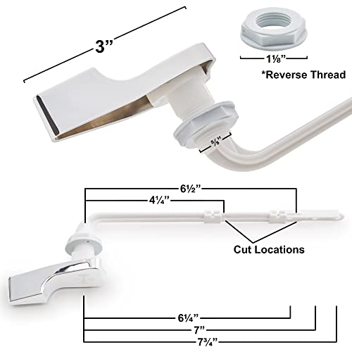 Qualihome Toilet Tank Flush Lever Replacement for American Standard (Chrome, Straight Arm) - style: Chrome, Straight Arm