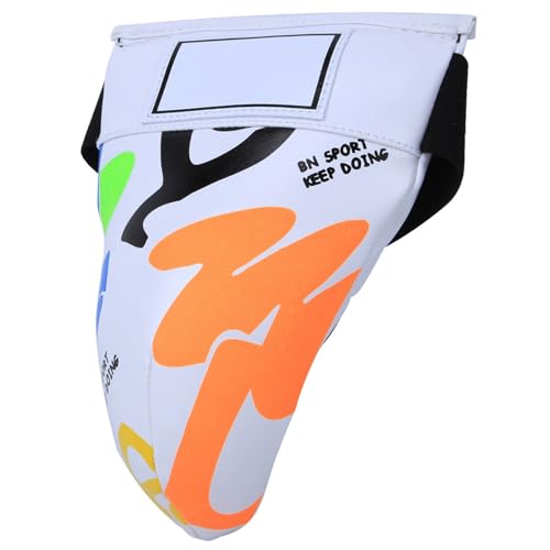 Groin Protector Boxing, Groin Guard Boxing, Children Boxing Groin Protector, for Boxing Taekwondo Muay Thai Training, White