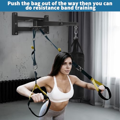 Wall Studs Mount Heavy Punching Bag Hanger Minimize Noise and Vibration Space-Saving Design Heavy Duty Construction for Boxing, Muay Thai and MMA Training