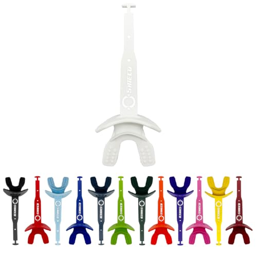 O Shield Striker Football Lip Guard with Permanent Strap - color: White