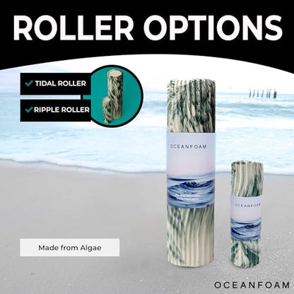Oceanfoam Ripple Small Foam Roller for Physical Therapy (Hunter Marbled) - color: Hunter Marbled