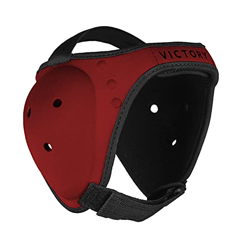 Wrestling BJJ Grappling Headgear - Adjustable Ear Guard - Ultra Soft Ear & Head Guard - Adult & Youth - color: Red, size: Youth