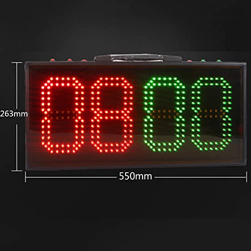 Single-Sided/Double Sided LED Substitution Board for Soccer, 8 Inch 4 Digits Football Substitution Board,Football Game Injury Stop Time Display Boards, Scoreboard, for Football Match,Double-sided