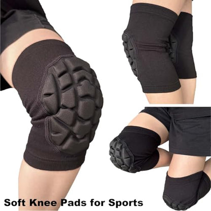 Knee Pads for Wrestling Men Women - Lightweight & Elastic Sleeves, Black L - size: Large