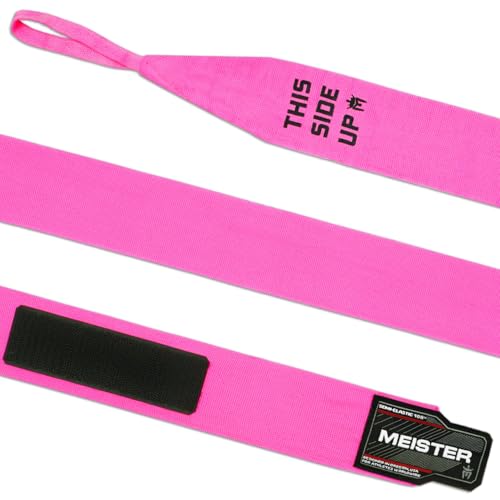 Meister Junior 108" Semi-Elastic Hand Wraps for MMA & Boxing (Pair) - color: Pink