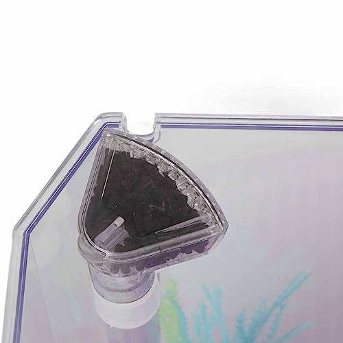 Yctze LED Acrylic Aquarium Breeding Box and Kit - Ideal for Betta Fish, Dual and Mini Aquarium Environment - color: Purple