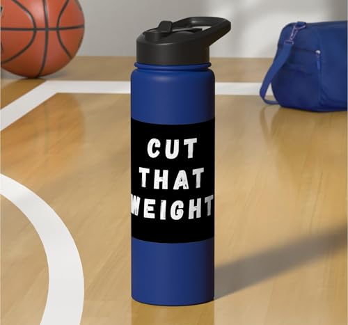Cut That Weight Combat Sports Tournament Motivation Stainless Steel Insulated Water Bottle - color: Royal Blue