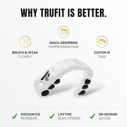 TRUFIT - Custom Sports Mouthguard, Football Mouth Guard, Custom Fit Mouth Guard, Boxing, Lacrosse, Hockey, MMA, Football, Dental Mouthpiece, Adult & Youth, Durable, BPA-Free, Slim, Comfortable Fit