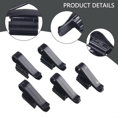 5Pcs Aquarium Hose Holder Clips, ABS Fish Tank Water Pipe Clamp Mounting for 8-16mm Diameter Tubing, Secure Grip Fixture for Aquarium Maintenance(black) - color: black