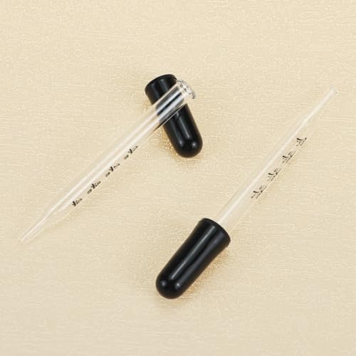 QWORK 1 ml Glass Liquid Droppers, Pack of 40Calibrated Pipettes, Essential Oil Dropper Pipettewith Kraft Boxes
