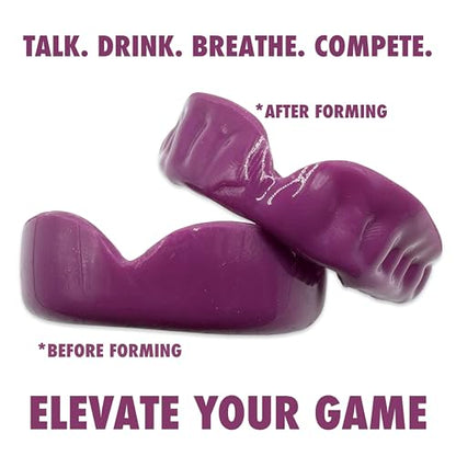 Zero-G Adult Mouthguard Purple 1-Pack, Boil & Bite for Contact Sports - color: Purple