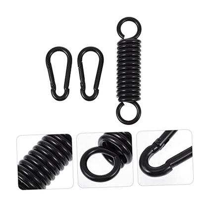 Swing Spring Stainless Steel Outdoor Hammock Chair Hanging Twist Coil - color: Black