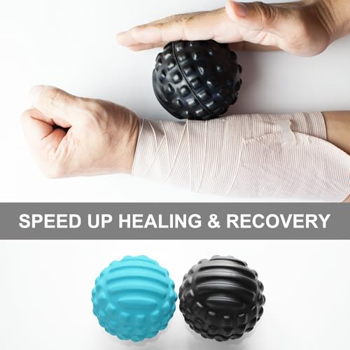 Massage Ball for Deep Tissue and Myofascial Release. 2.9″, Blue | Firm Fascia Ball for Muscle Knots, Recovery, Trigger Point Therapy, Pain Relief, Foot Plantar Fasciitis - color: Blue