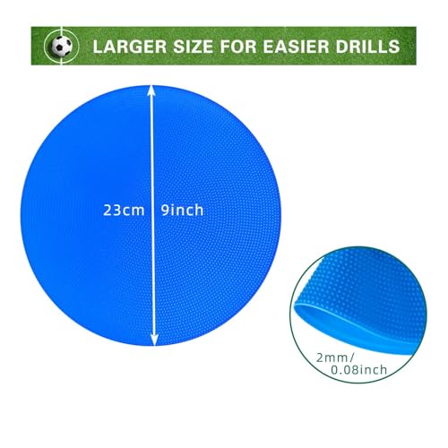 Poly Spots Spot Markers 4 Inch & 9 Inch Multicolor Floor Dots - style: 9inch 9pcs