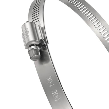 Boao 16 Pieces 8 Inch Adjustable 304 Stainless Steel Duct Clamps Worm Gear Hose Clamp for Pipe, Intercooler, Plumbing, Tube and Fuel Line