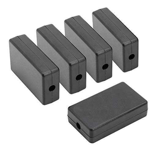5Pcs ABS Plastic Electrical Project Case Power Junction Box, Project Box Black 2.4 x 1.4 x 0.7 inch (60 x 36 x 17 mm) - size: 2.4" x 1.4" x 0.7"(5pc)