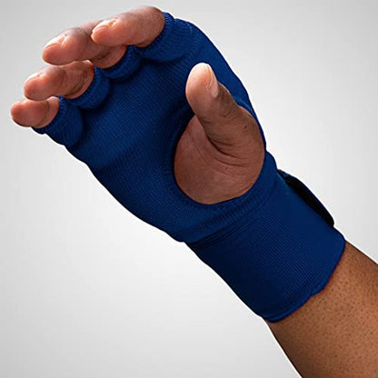 Hayabusa Quick Gel Hand Wrap Boxing Gloves - color: Blue, size: Large