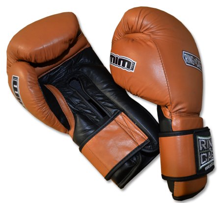 Ring to Cage 20oz, 22oz, 24oz Deluxe MiM-Foam Sparring Gloves - Safety Strap Boxing Training Gloves, for Boxing, MMA, Muay Thai, Kickboxing - color: Tan/Black, size: 18oz
