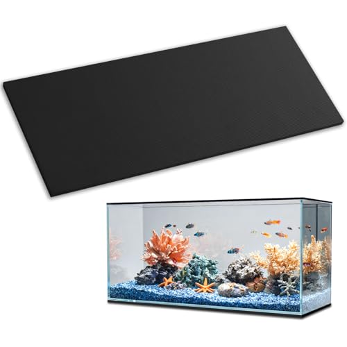 Aquarium Leveling Mat, 24 x 48 Inch Under Tank Pad, 6mm Thick Non-Slip Shockproof Fish Tank Cushion, Waterproof, Easy to Cut, Black - color: Black, size: 24 x 48in