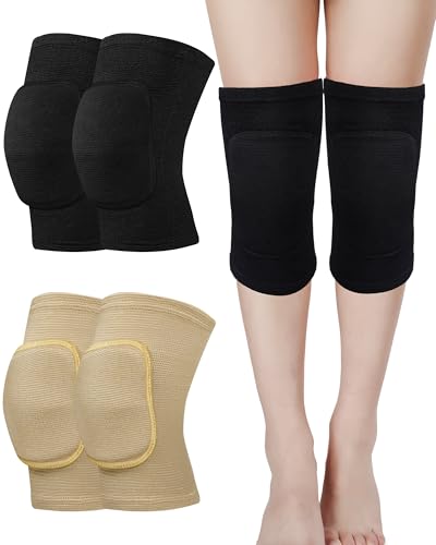 Eurzom 2 Pairs Dance Knee Pads for Women Girls Volleyball Protection