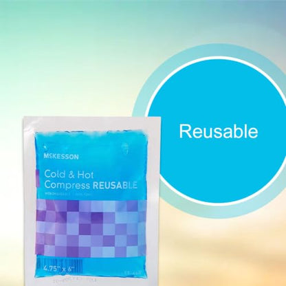 McKesson Cold and Hot Compress Reusable Gel Ice Hot Packs, 4.75 x 6 in - size: Small (4.75" x 6")